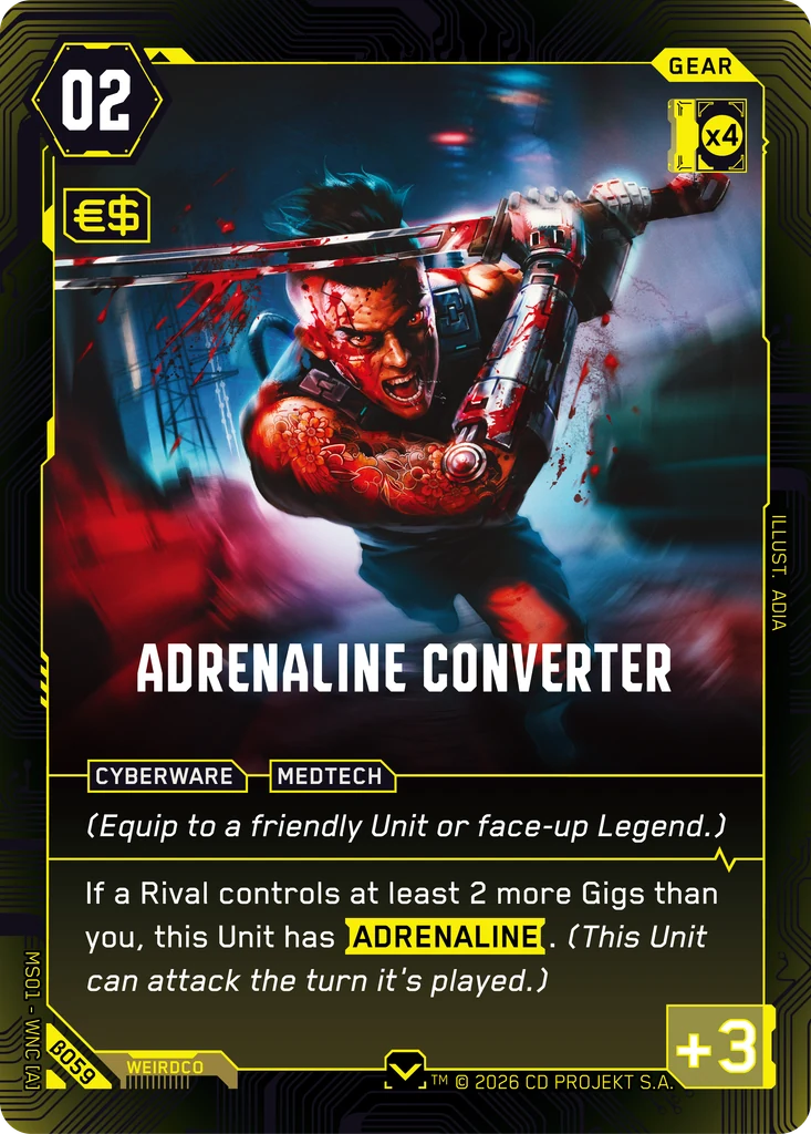 Adrenaline Converter card front
