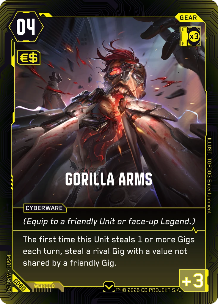 Gorilla Arms card front