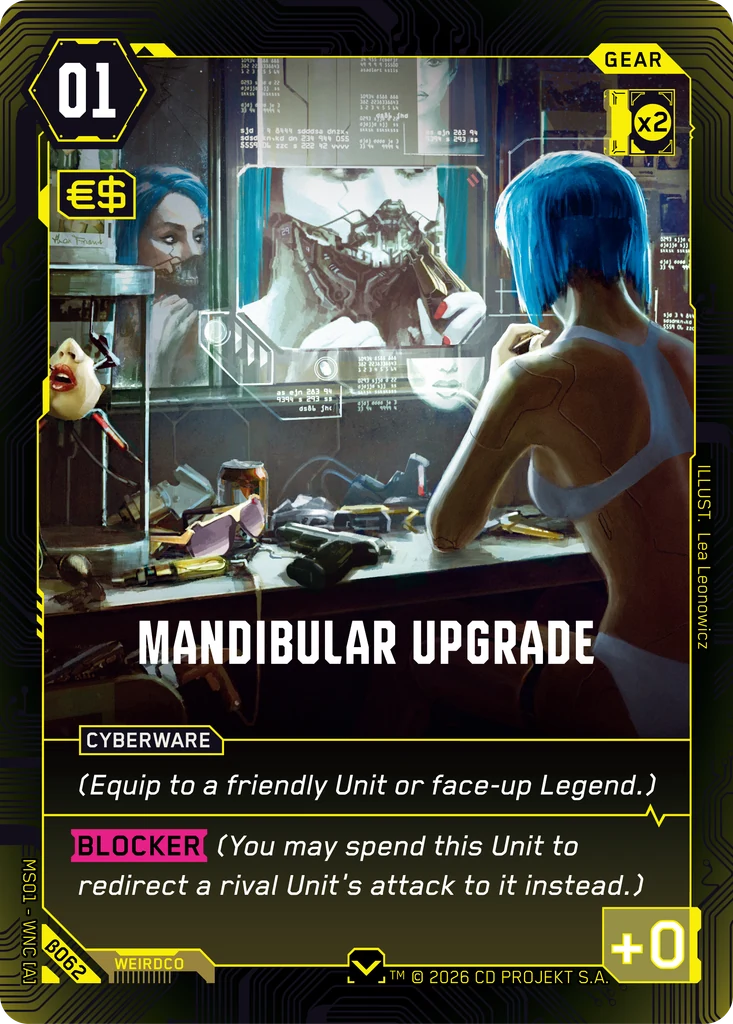 Mandibular Upgrade card front