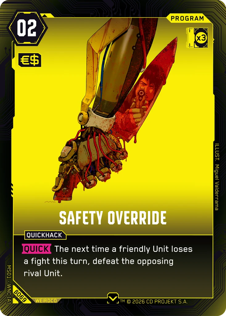 Safety Override card front