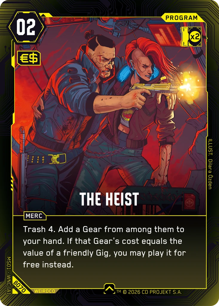 The Heist card front