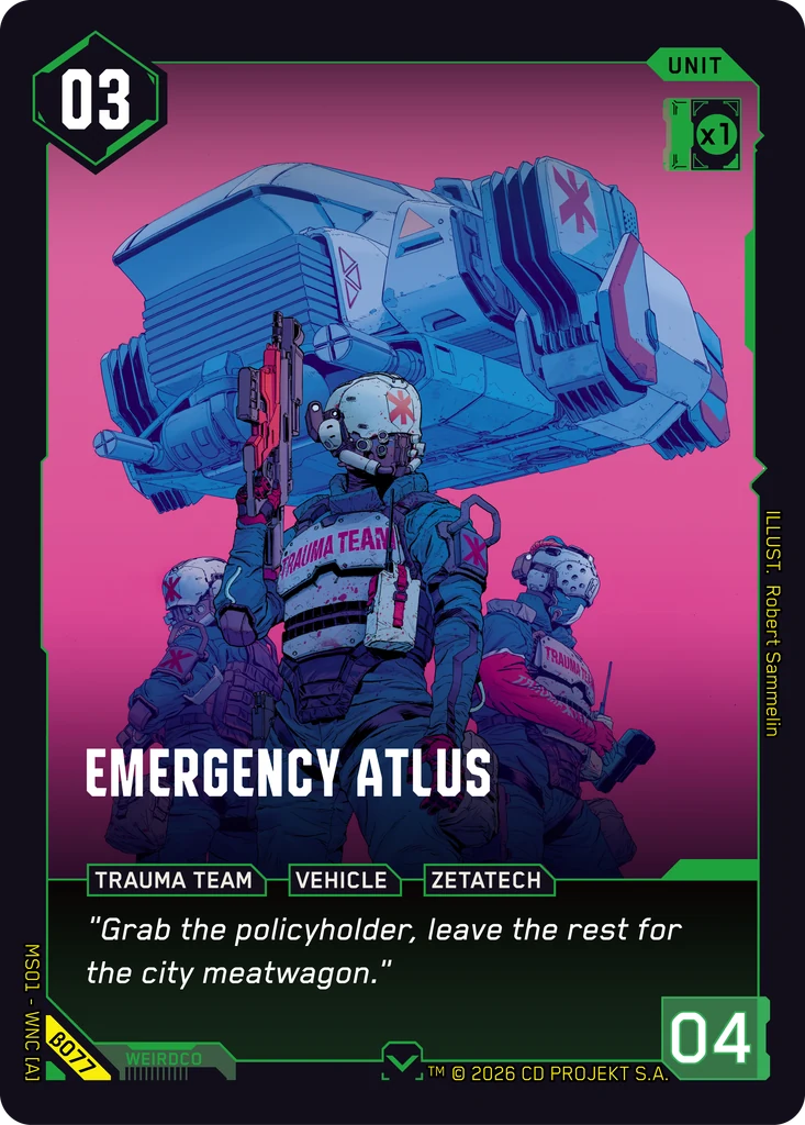 Emergency Atlus card front