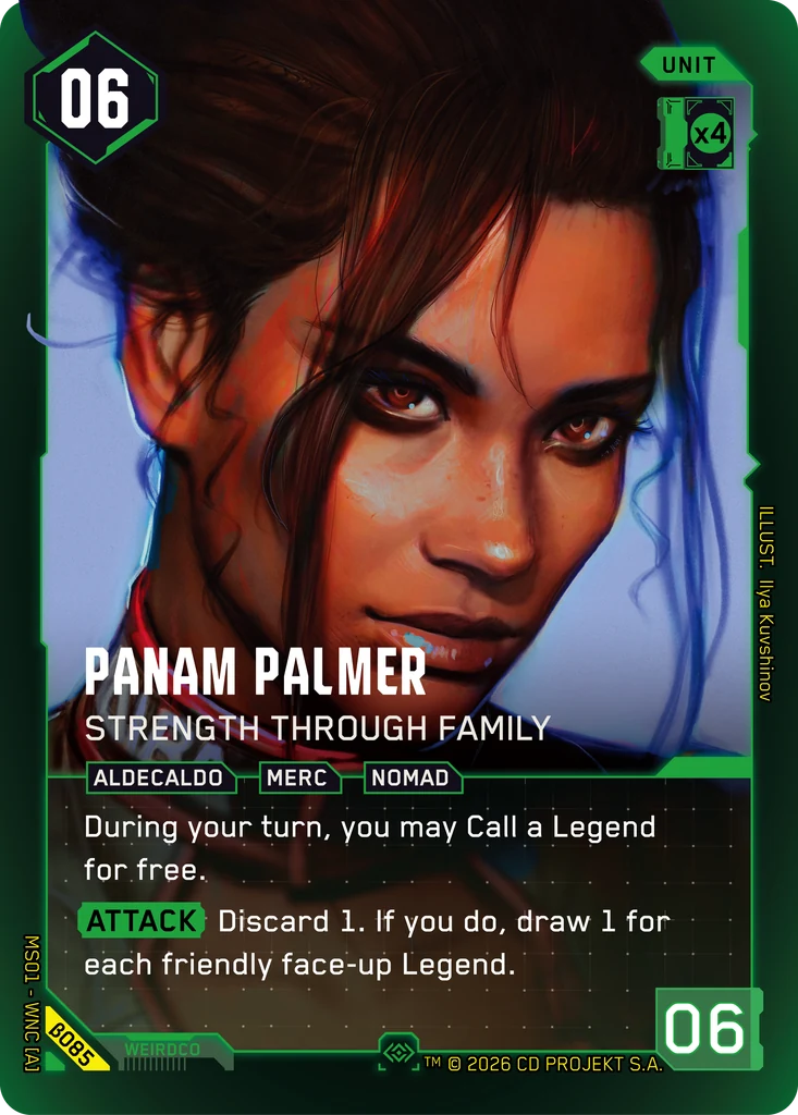 Panam Palmer — Strength Through Family card front