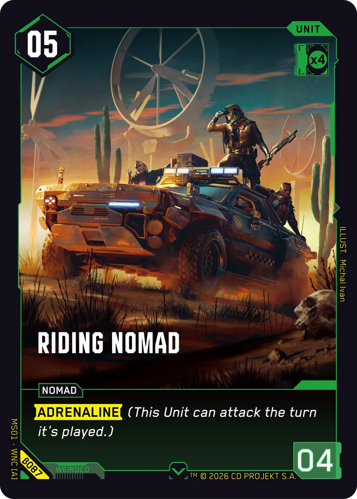Riding Nomad card front