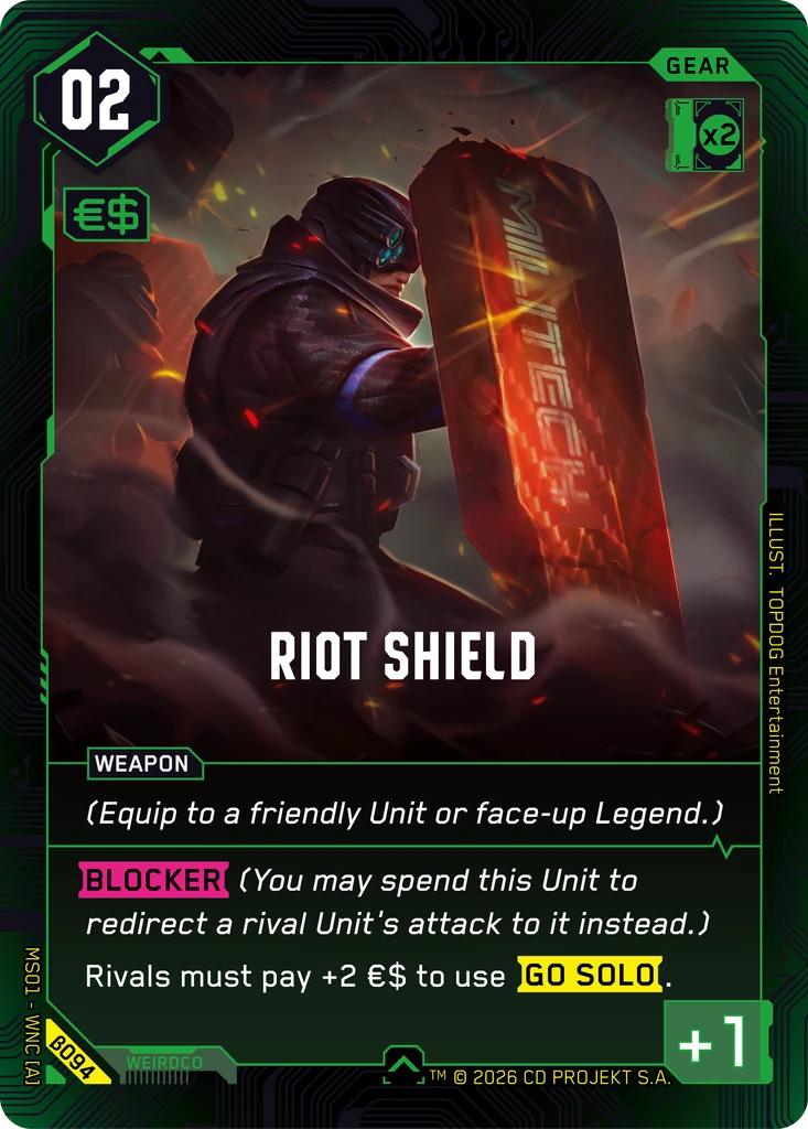 Riot Shield card front