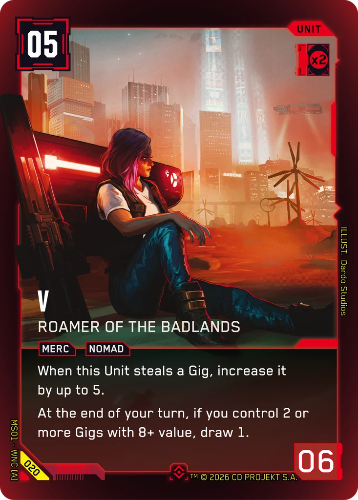 V — Roamer of the Badlands card front