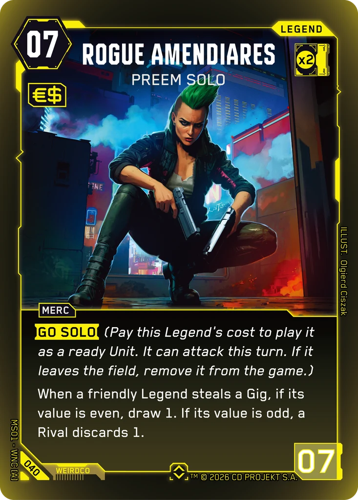 Rogue Amendiares — Preem Solo card front