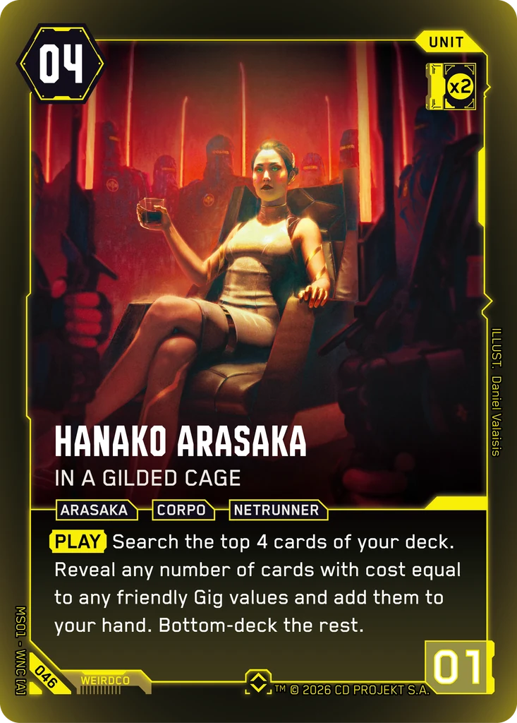 Hanako Arasaka — In a Gilded Cage card front