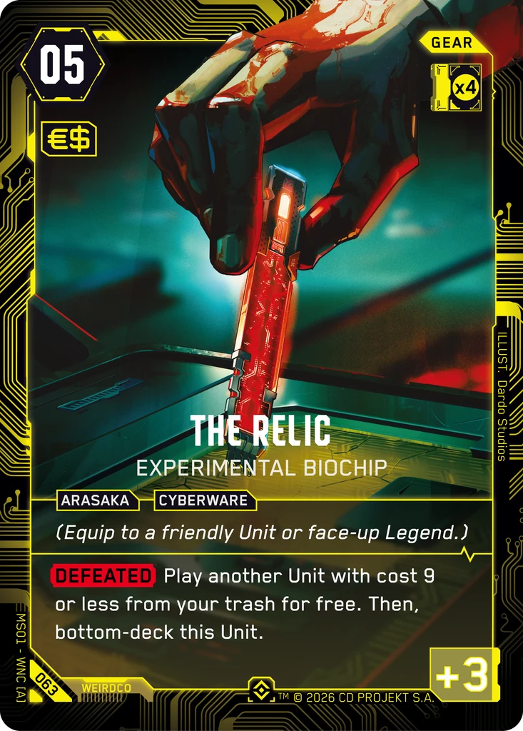 The Relic — Experimental Biochip card front