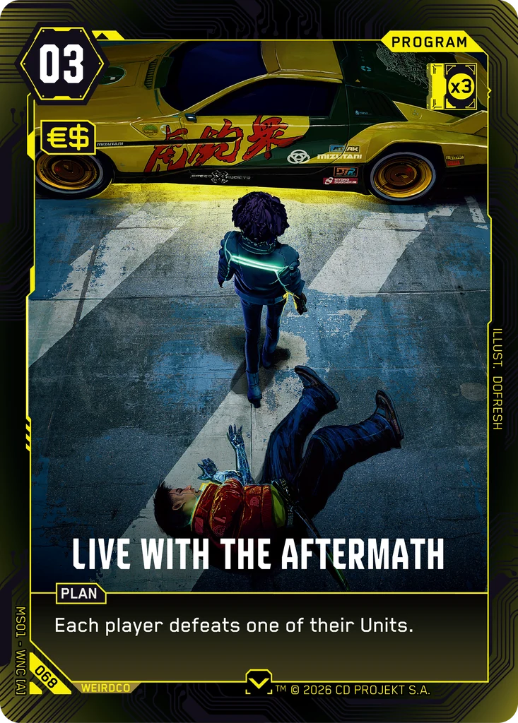 Live with the Aftermath card front