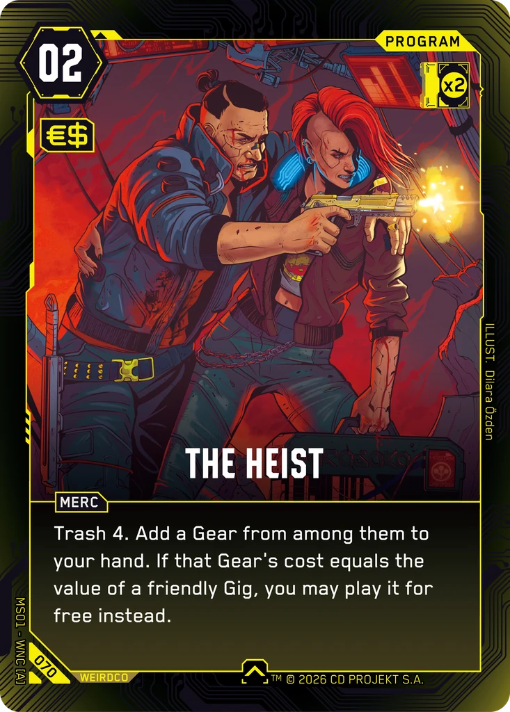 The Heist card front