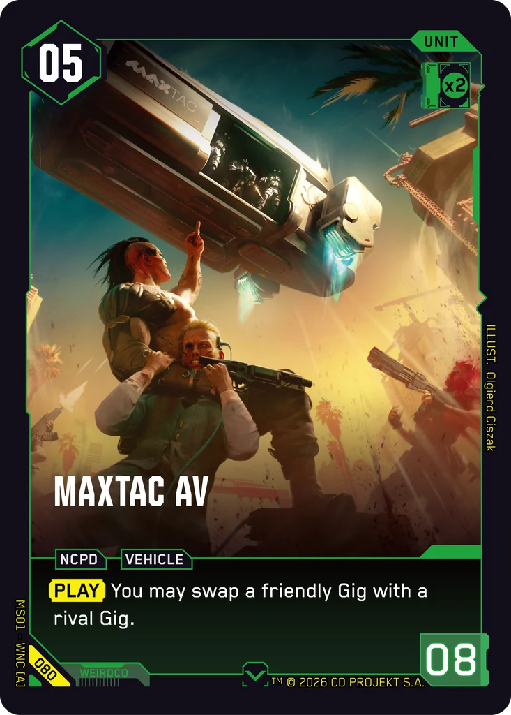 MaxTac AV card front