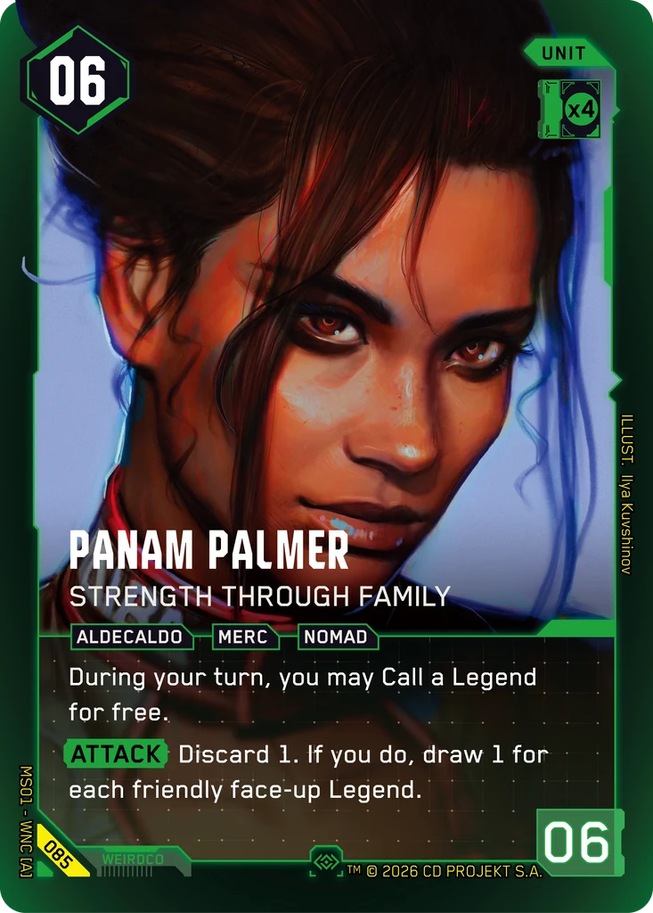 Panam Palmer — Strength Through Family card front