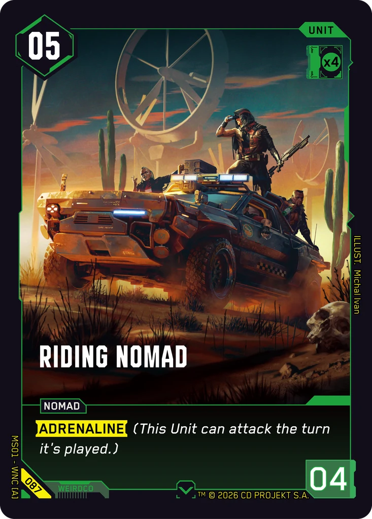Riding Nomad card front