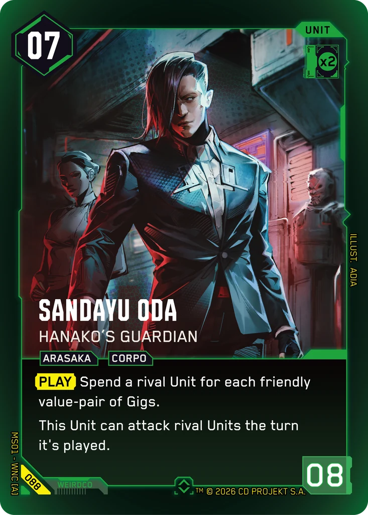 Sandayu Oda — Hanako's Guardian card front