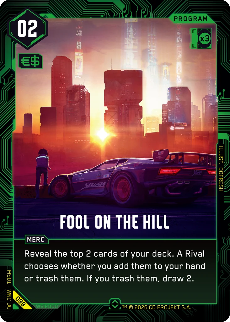 Fool on the Hill card front