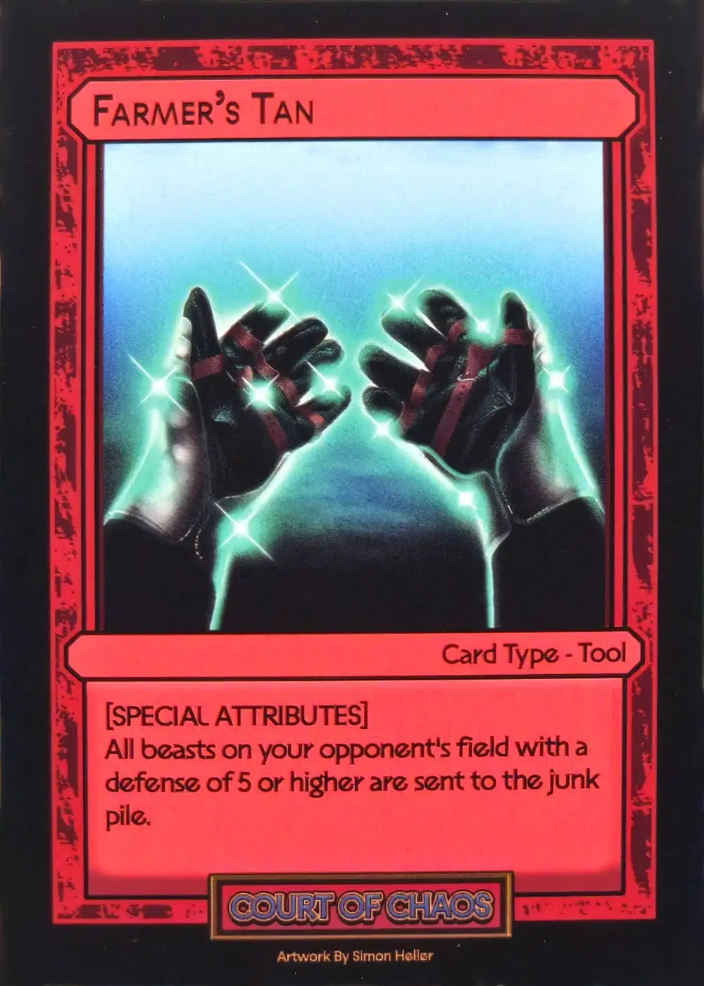 Farmer's Tan card front