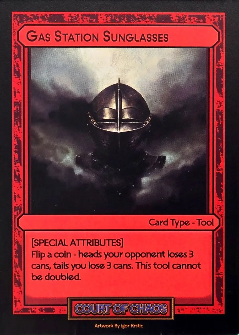 Gas Station Sunglasses card front