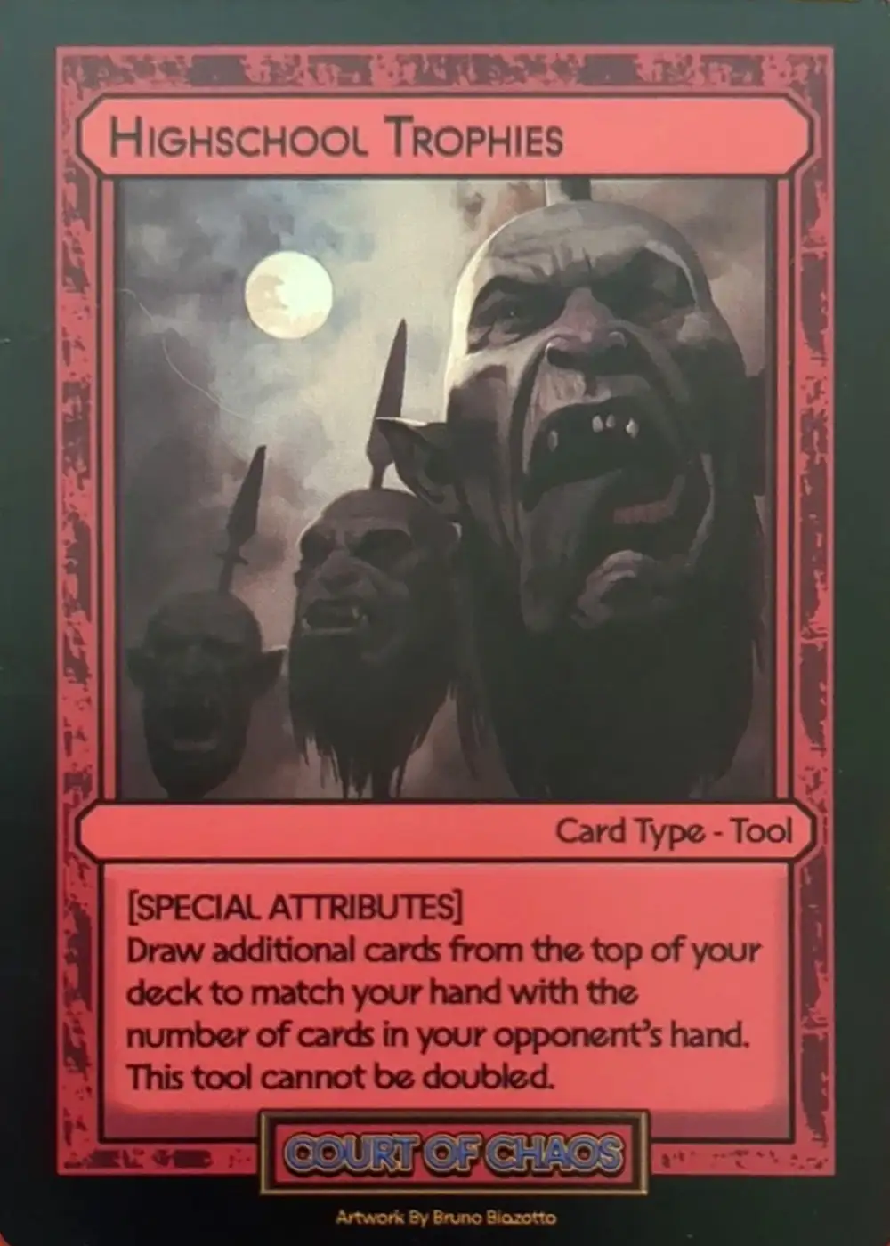 Highschool trophies card front
