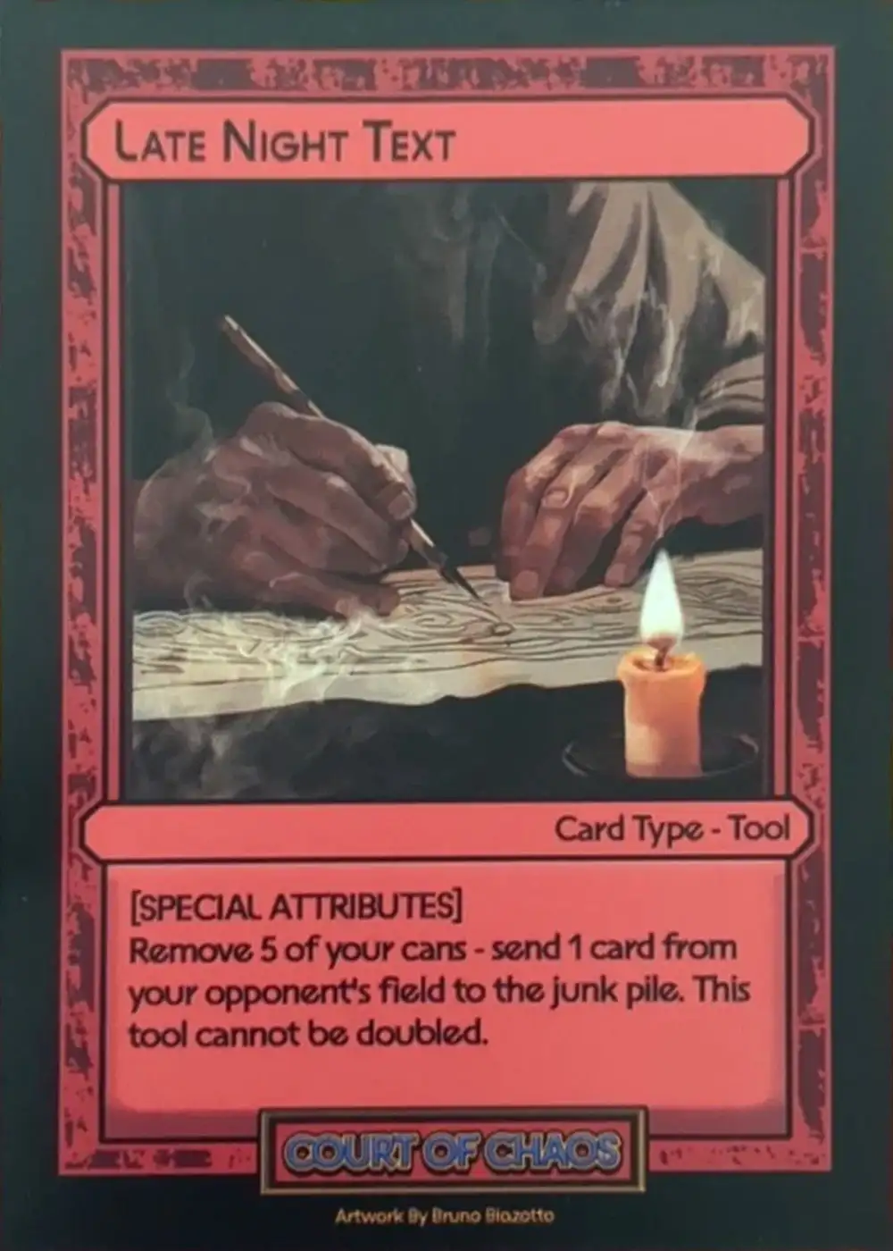 Late Night Text card front