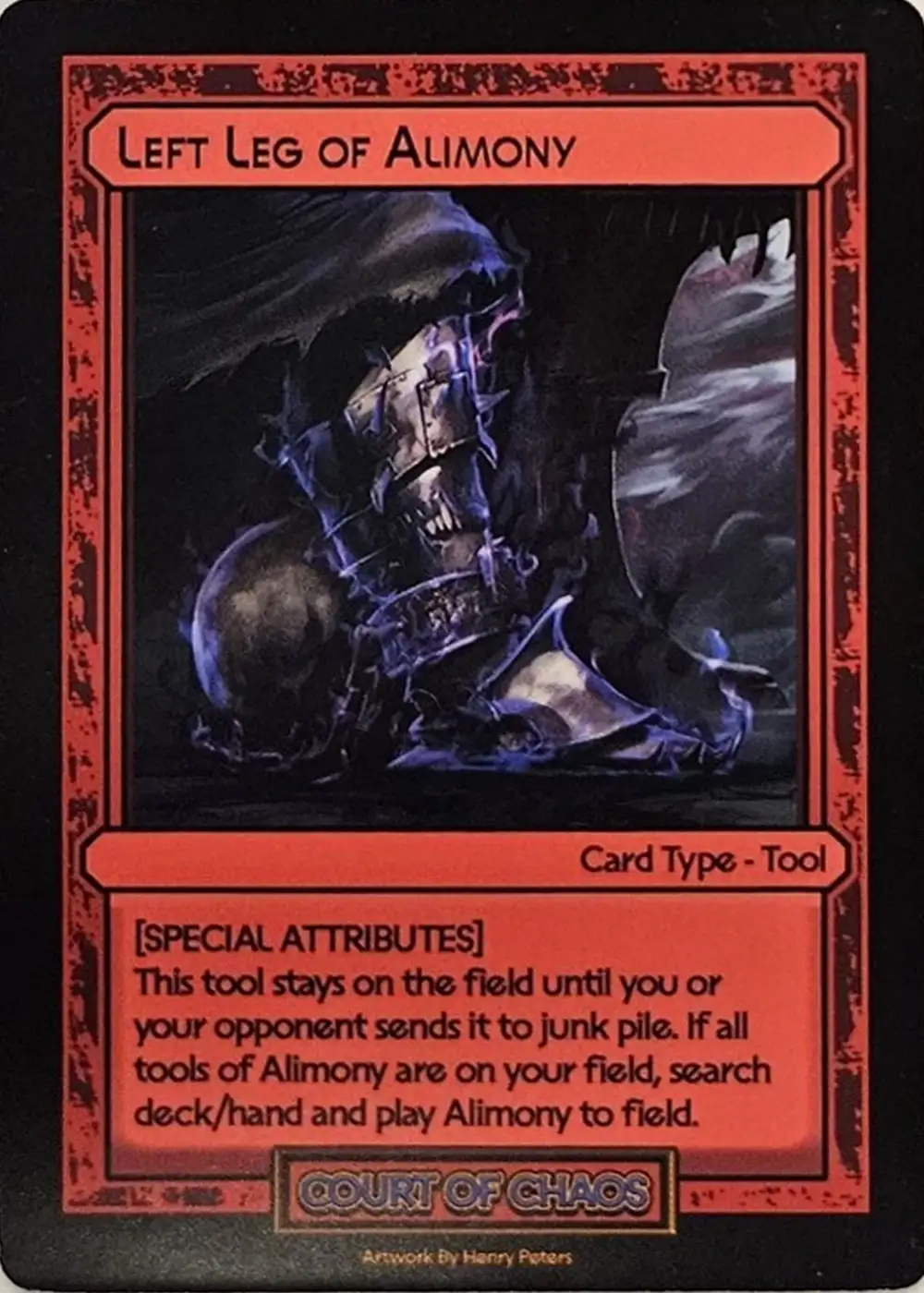Left Leg of Alimony card front