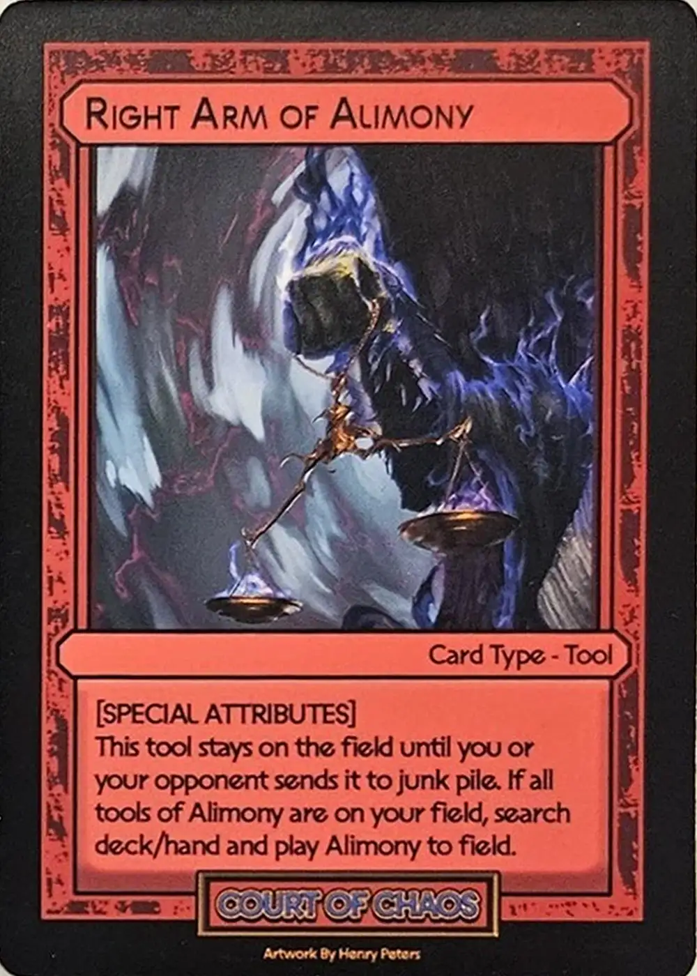 Right Arm of Alimony card front