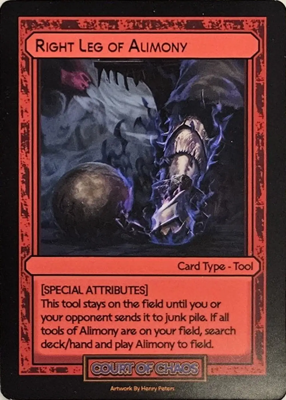 Right Leg of Alimony card front