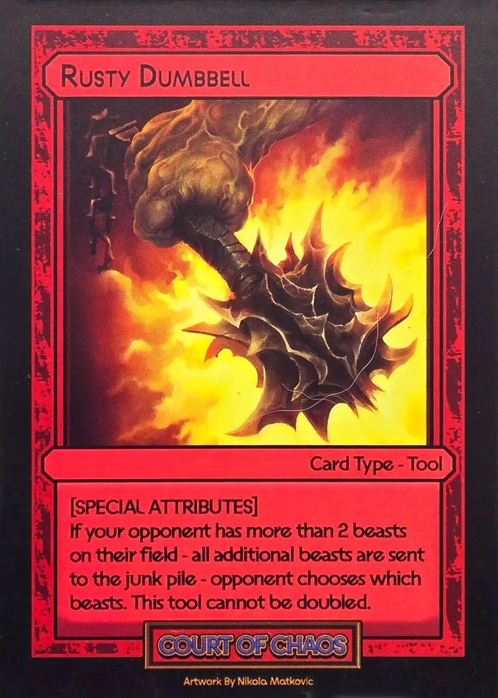 Rusty Dumbbell card front