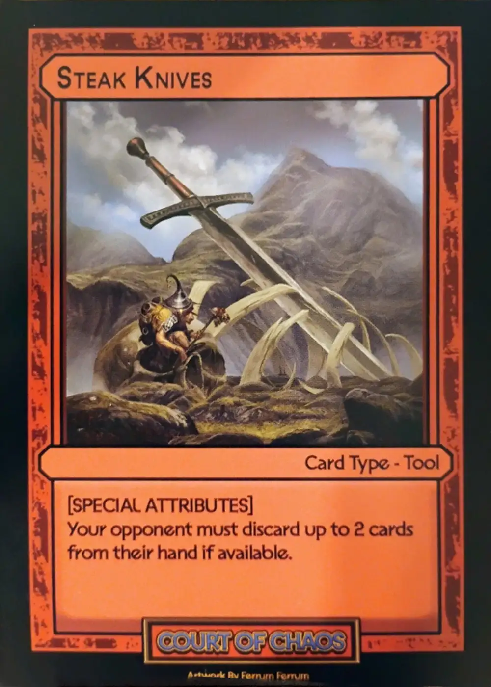 Steak Knives card front