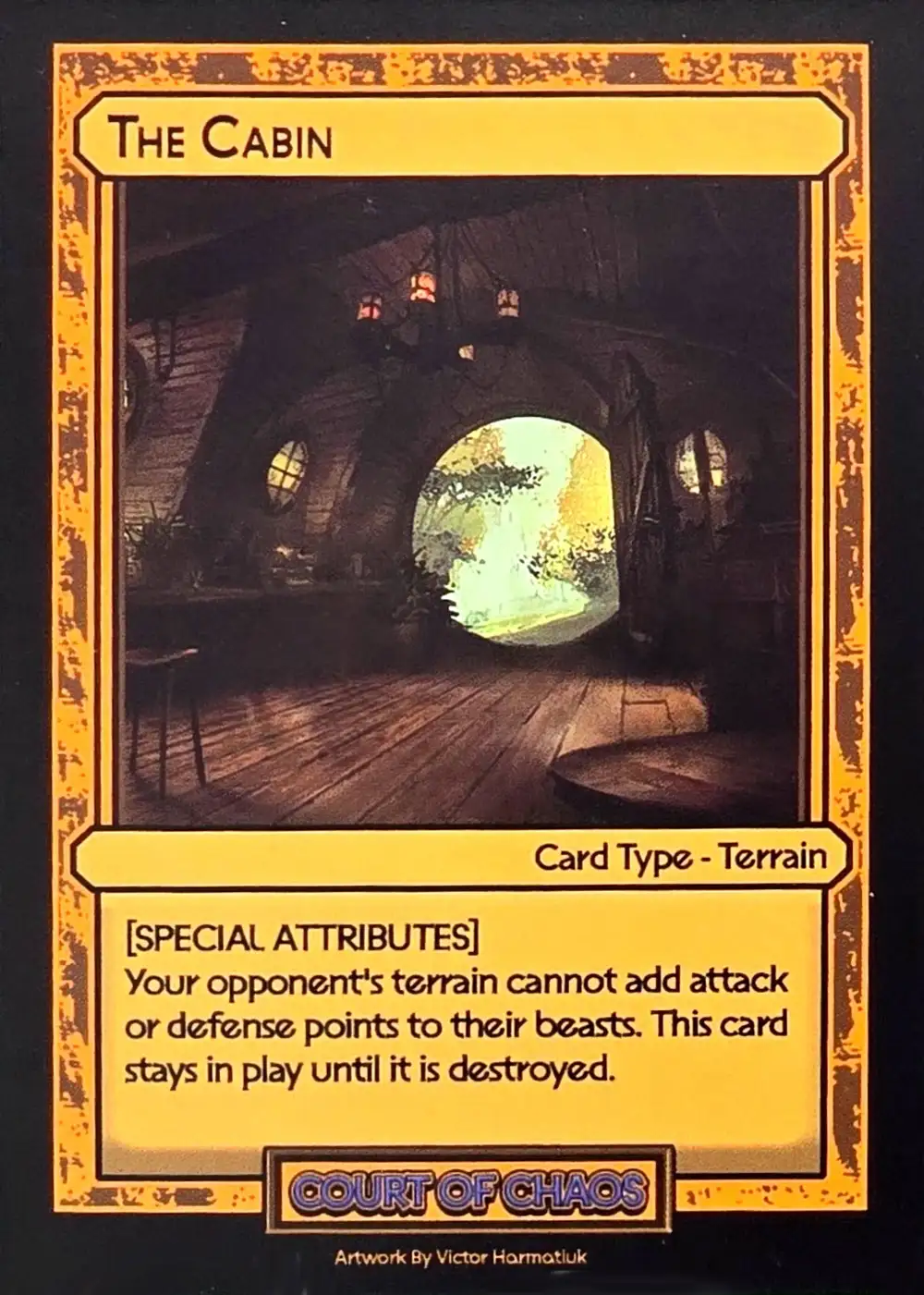 The Cabin card front