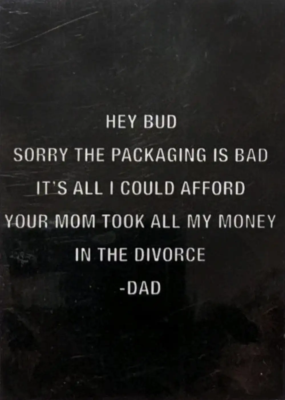 HEY BUD (APOLOGY CARD) card front