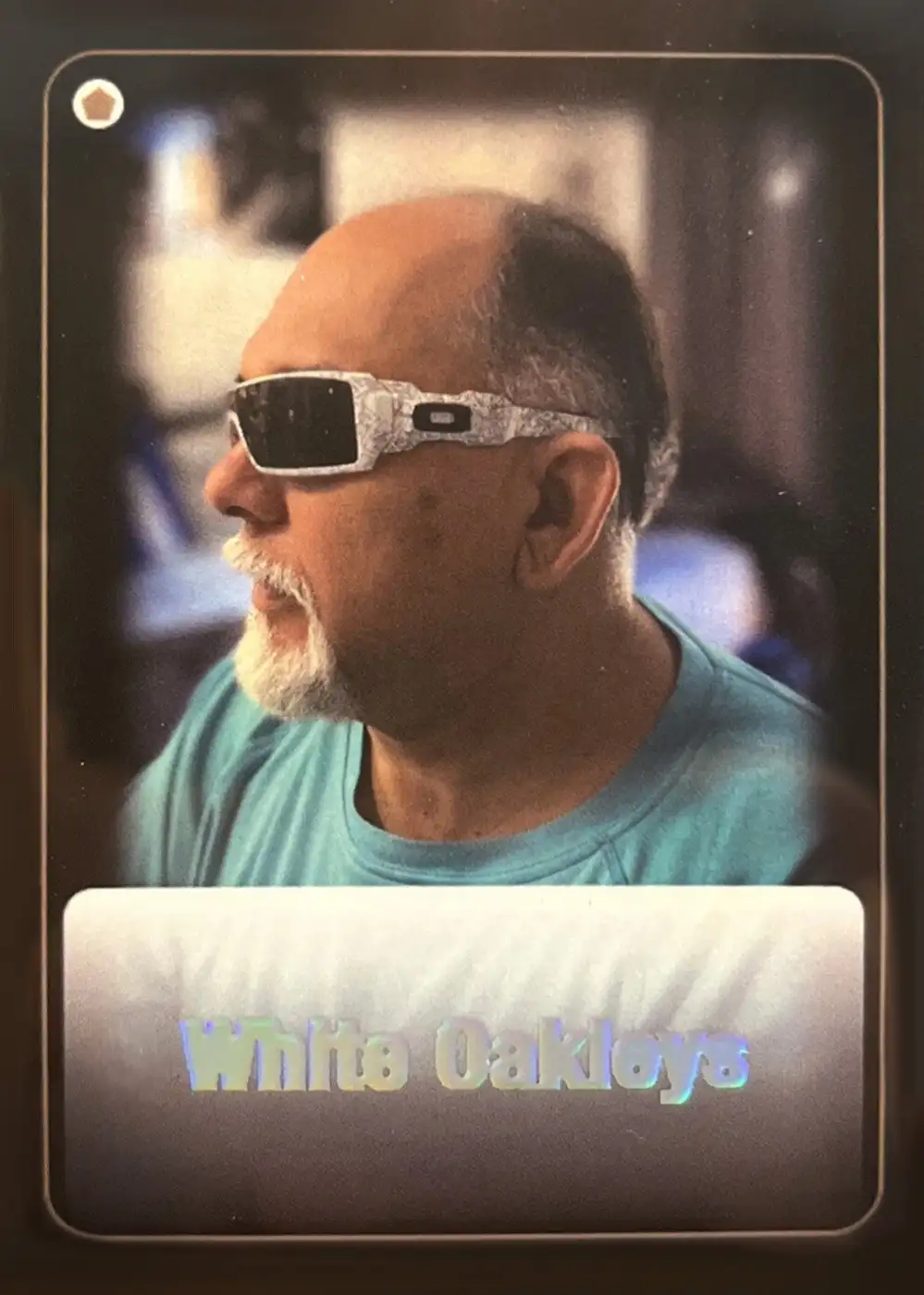 White Oakleys card front