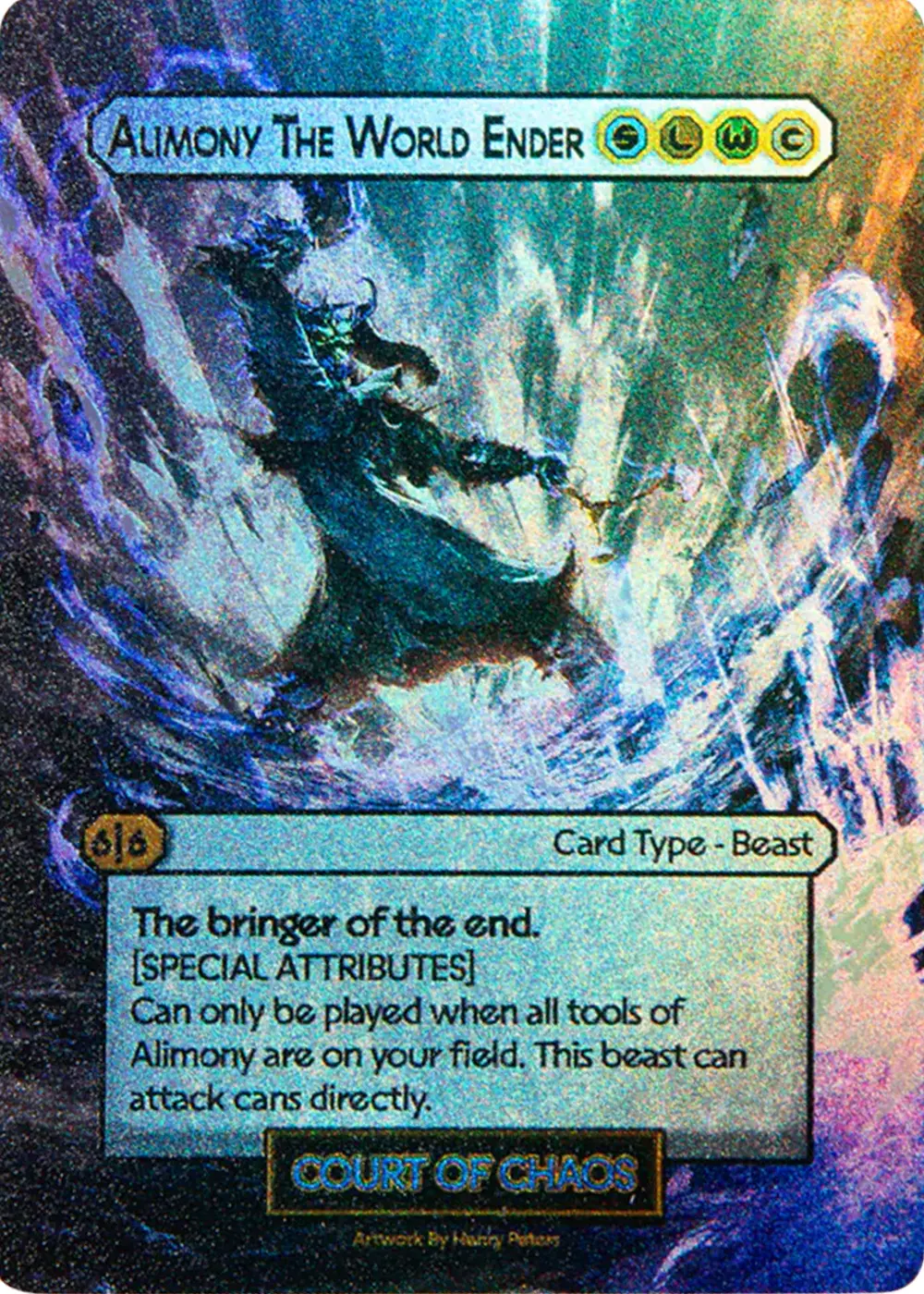 Alimony The World Ender (Miniature Variant) card front