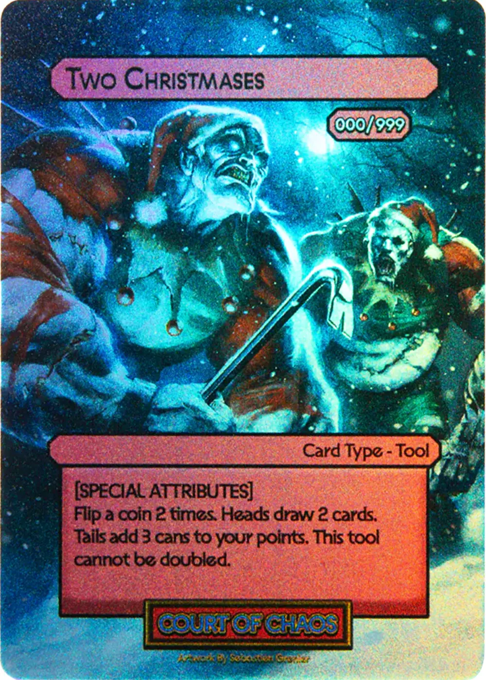 Two Christmases card front