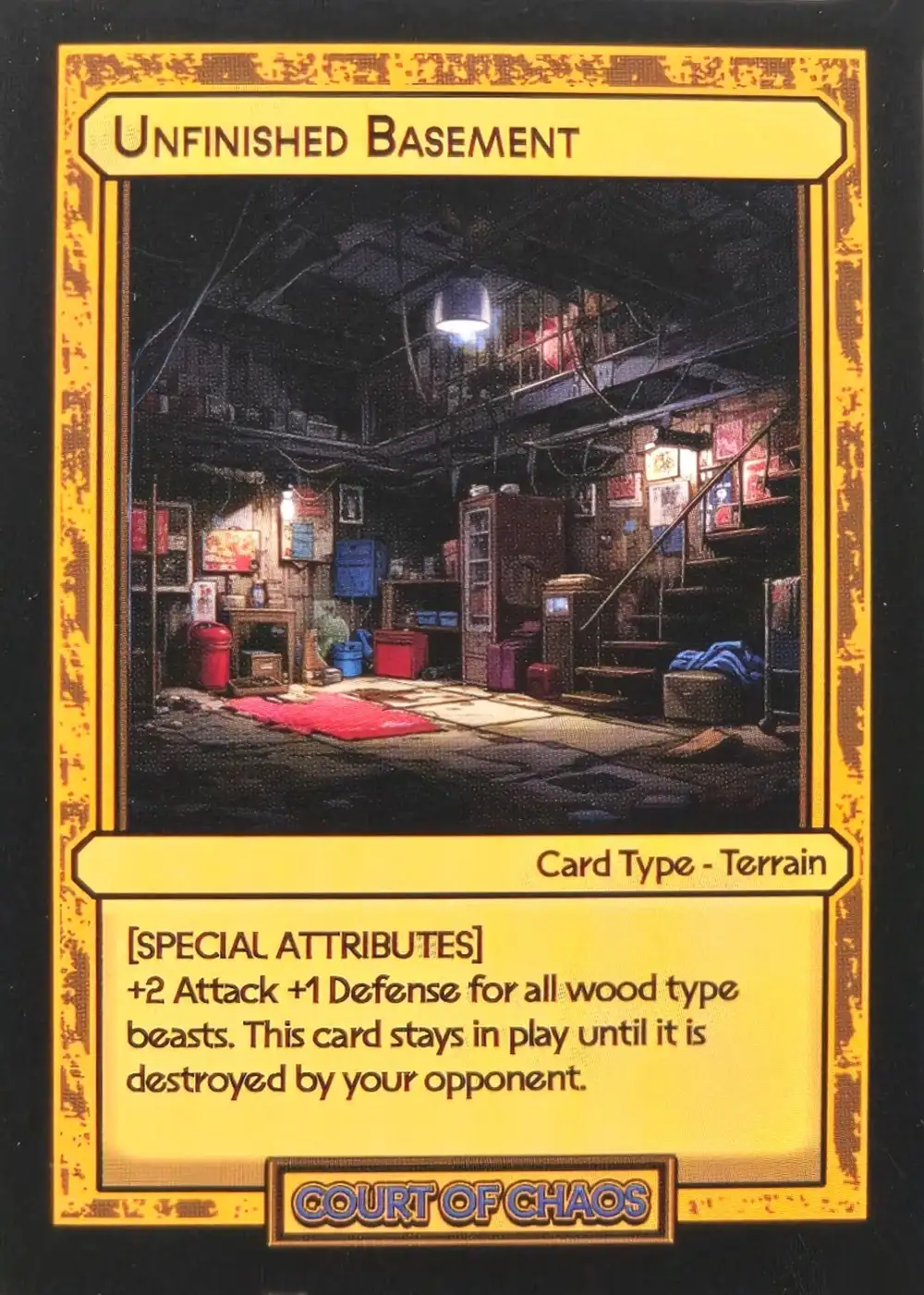 Unfinished Basement card front