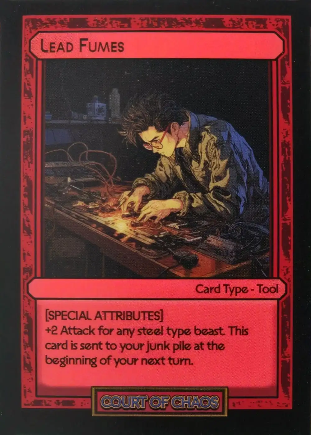 Lead Fumes card front
