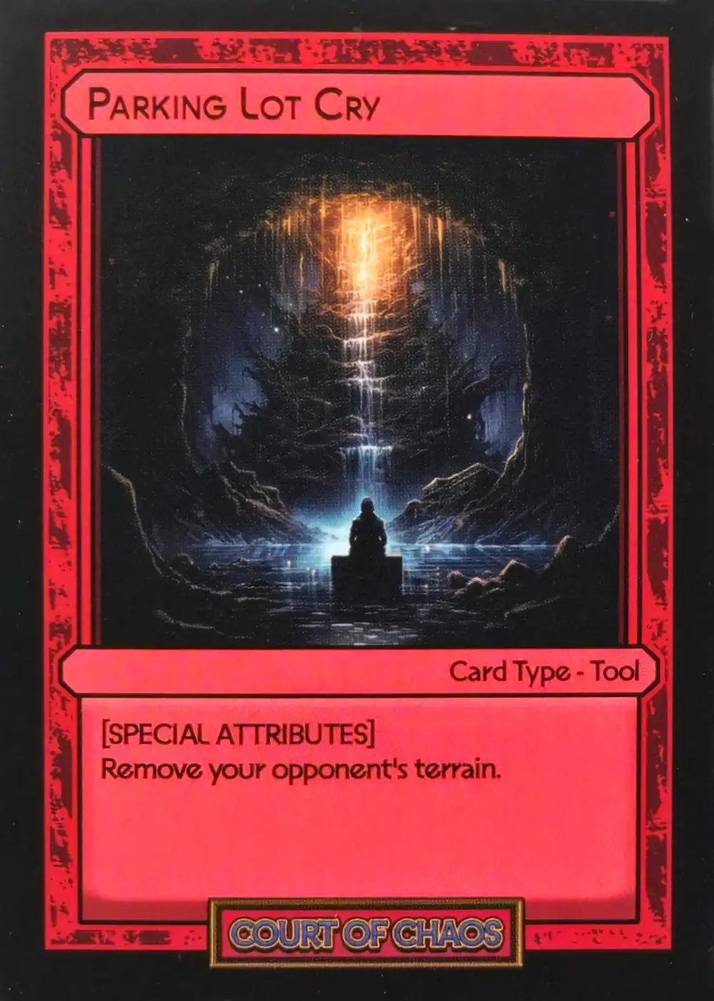 Parking Lot Cry card front