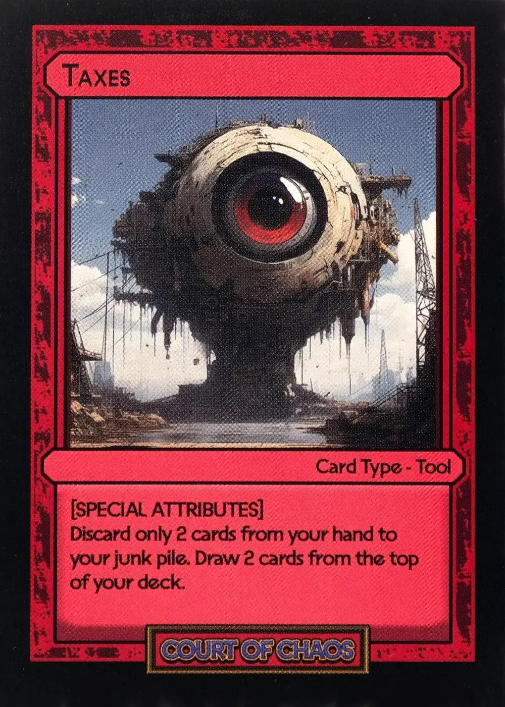 Taxes card front
