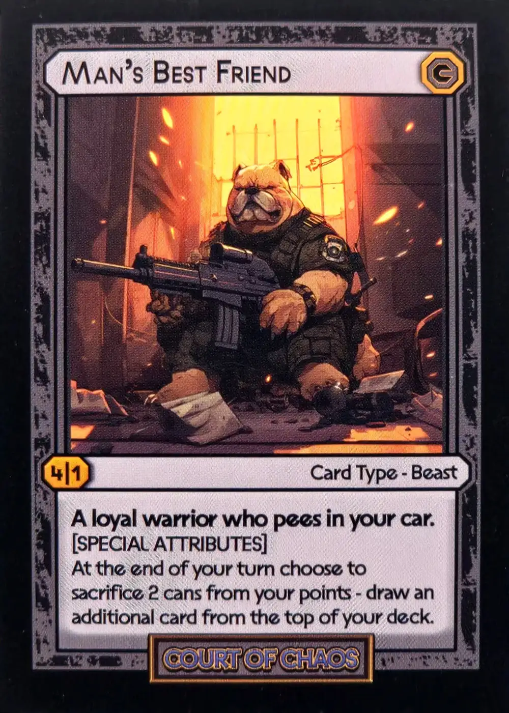 Man's Best Friend card front