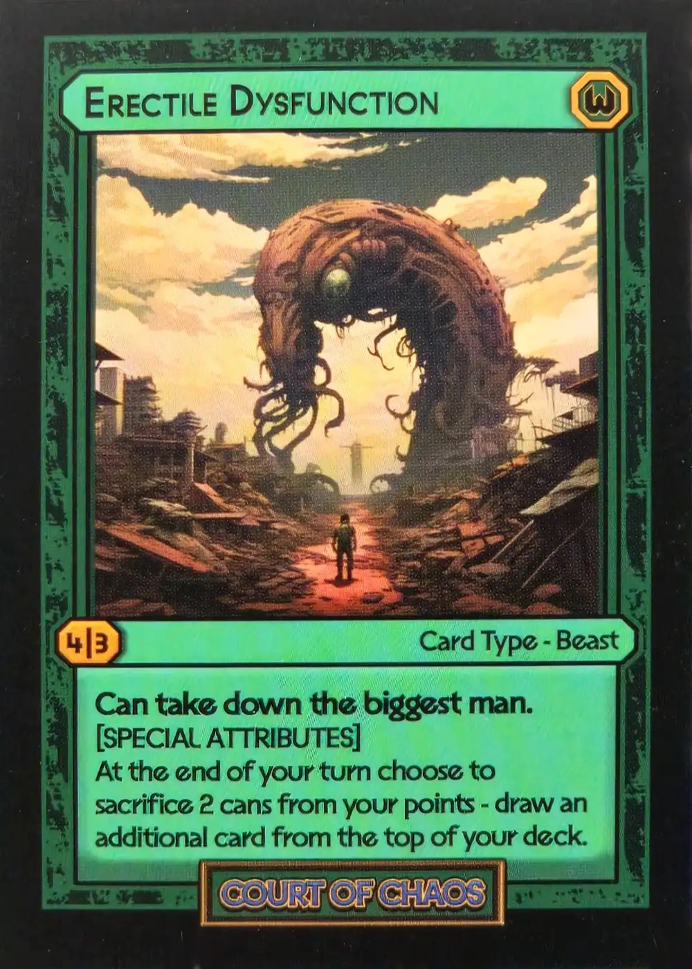 Erectile Dysfunction card front