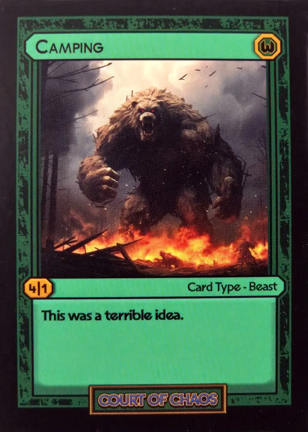 Camping card front