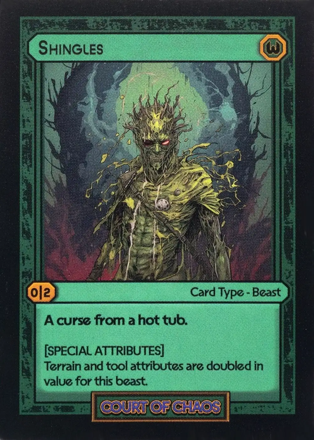 Shingles card front