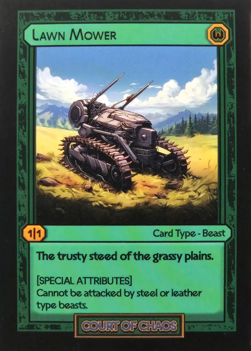 Lawn Mower card front