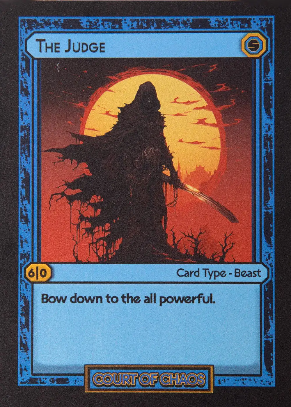 The Judge card front