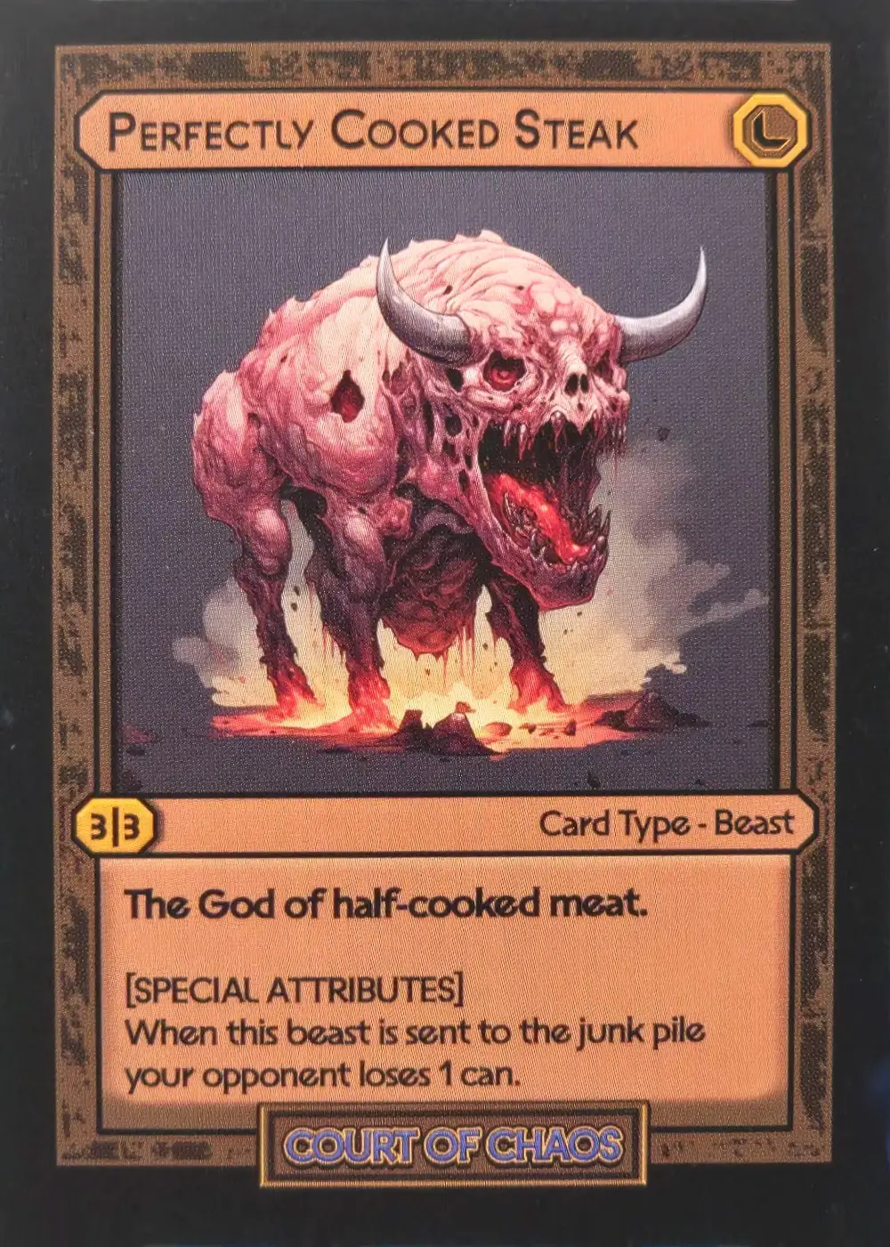 Perfectly Cooked Steak card front