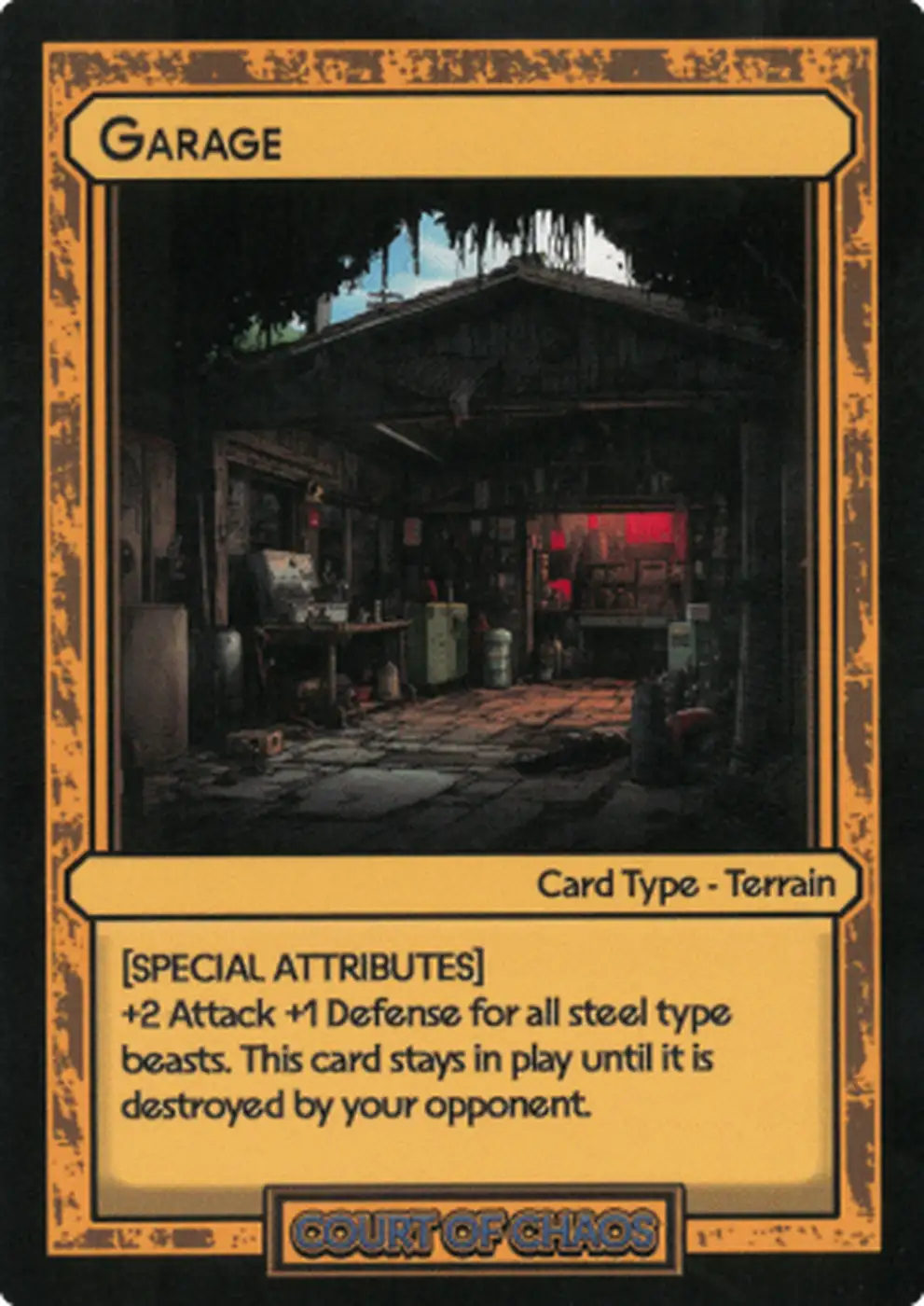 Garage card front