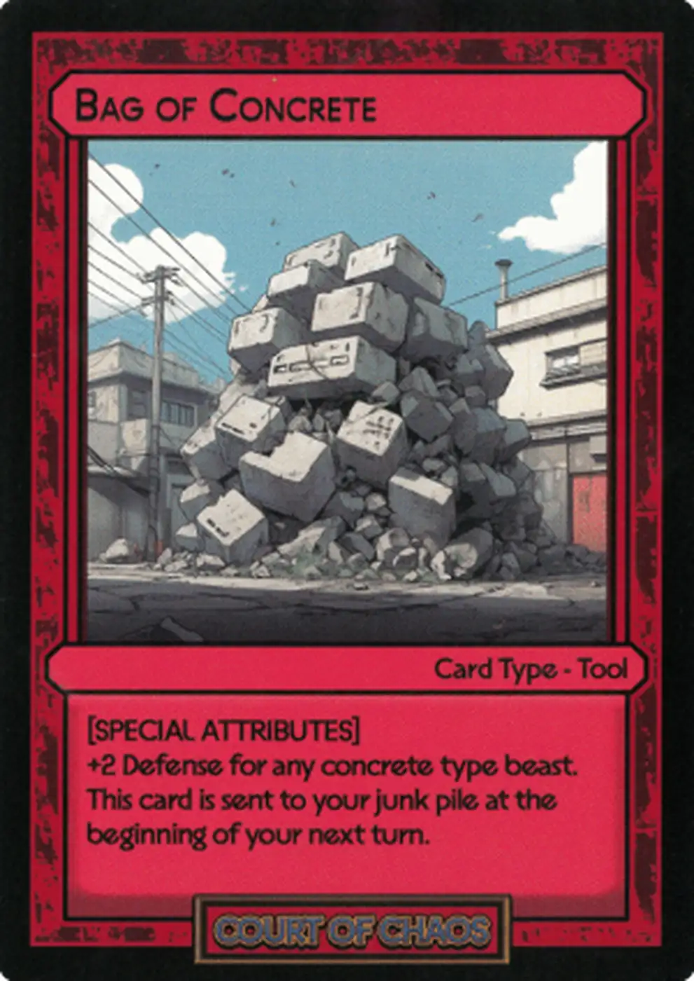 Bag of Concrete card front
