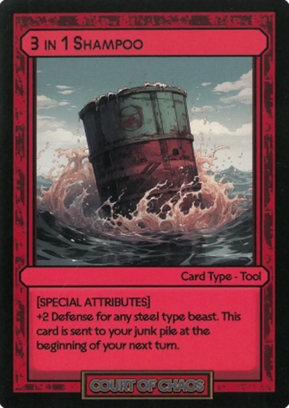 3 in 1 Shampoo card front