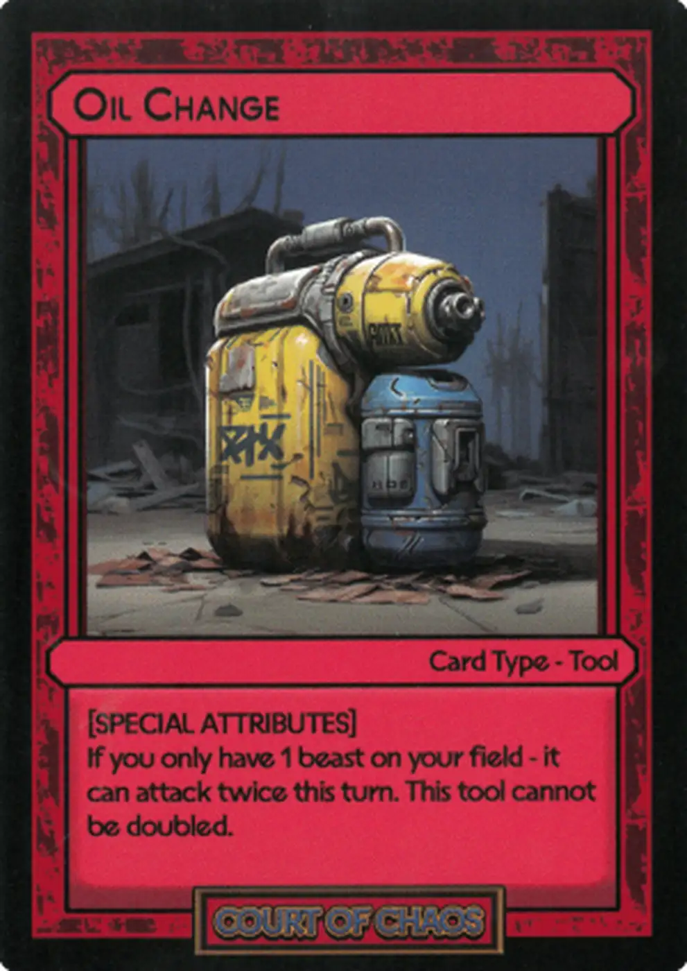 Oil Change card front