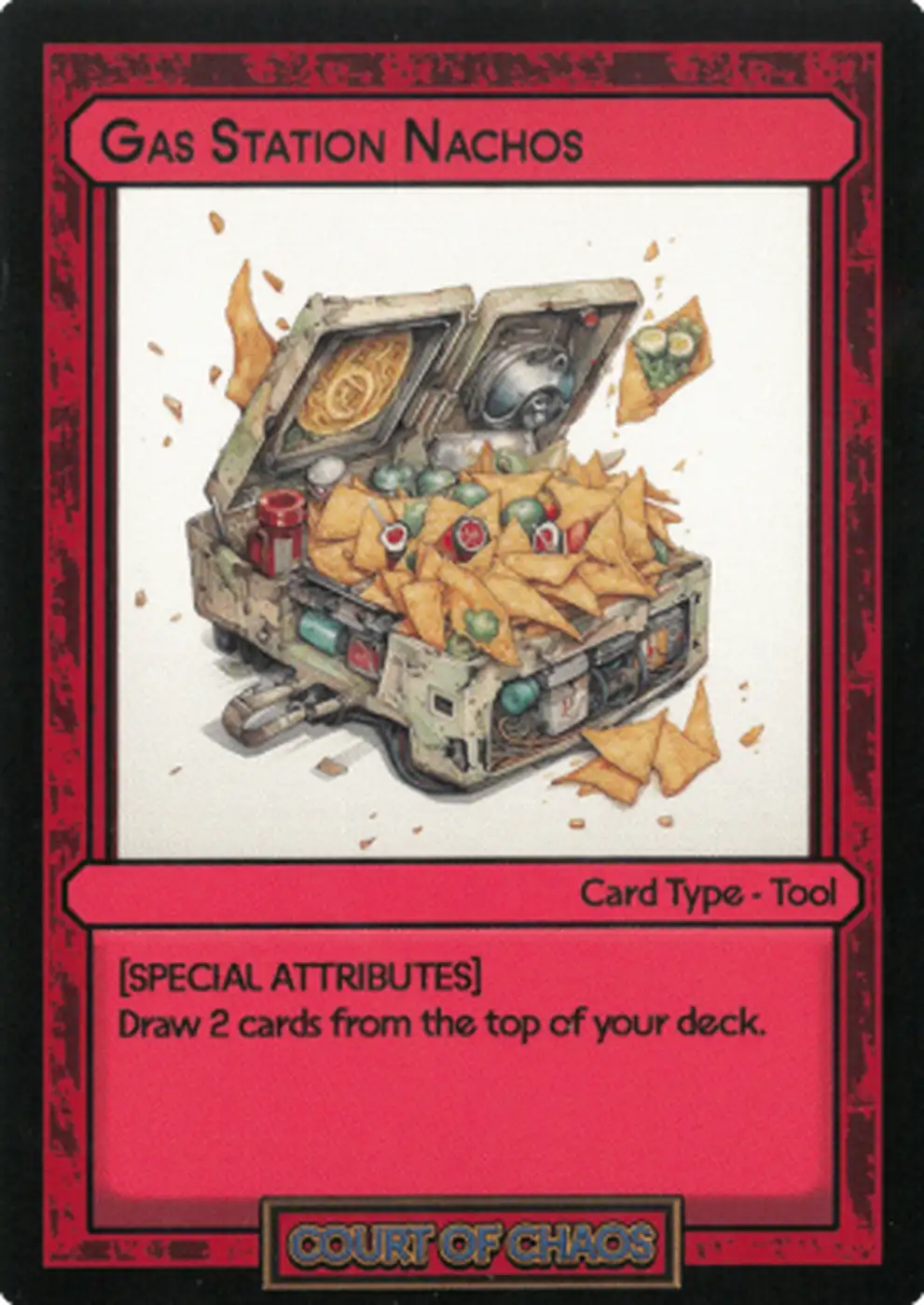 Gas Station Nachos card front